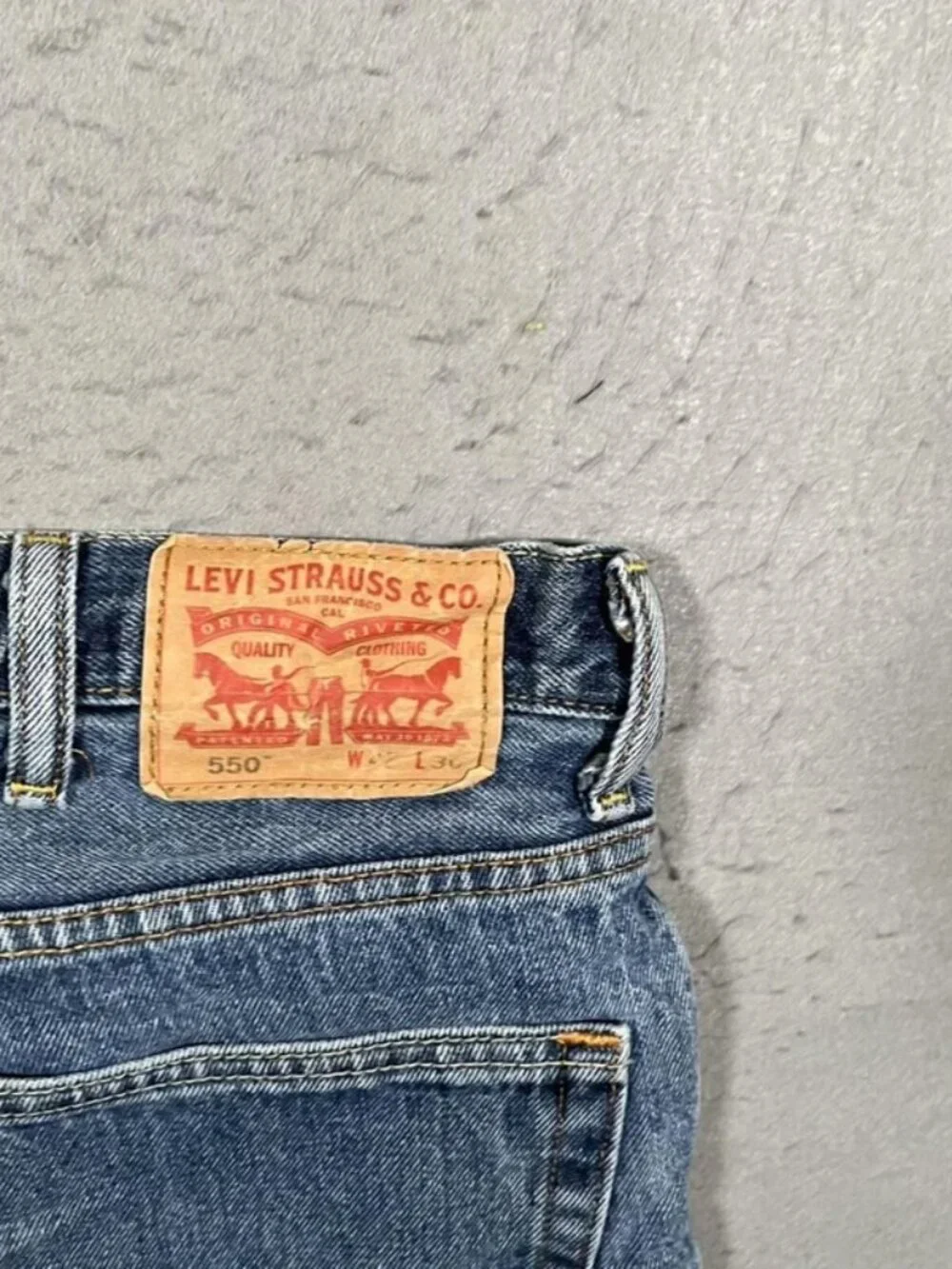 Levi’s 550 Blue Denim Shorts Relaxed Fit Vintage W40 I6